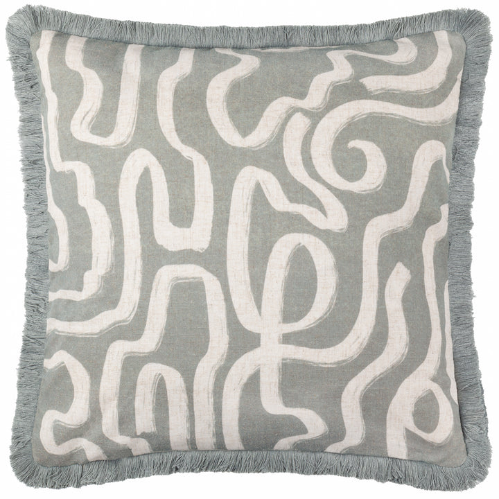 LINA 45X45 CUSHION CASE GREY BLUE