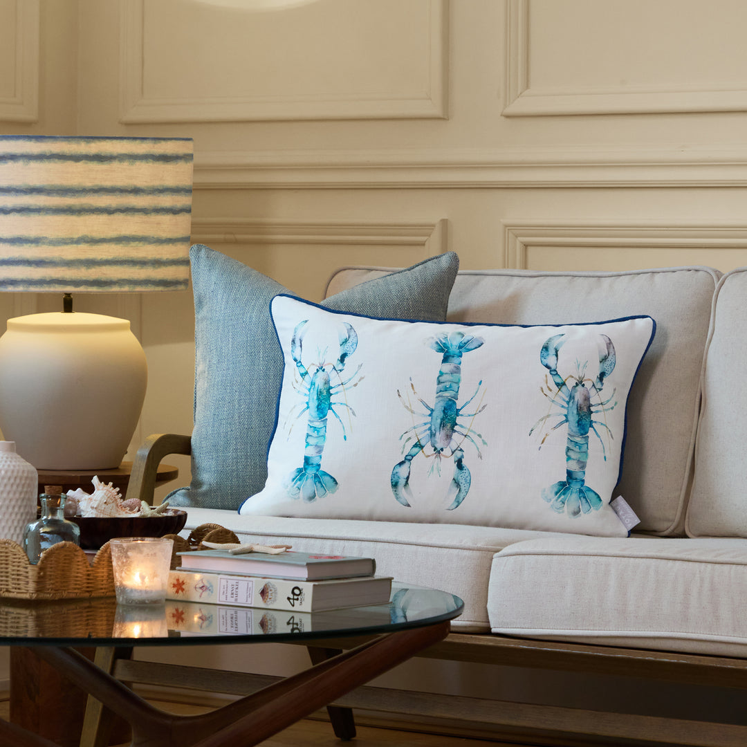 LOBSTER 40X60 CUSHION CASE  COBALT