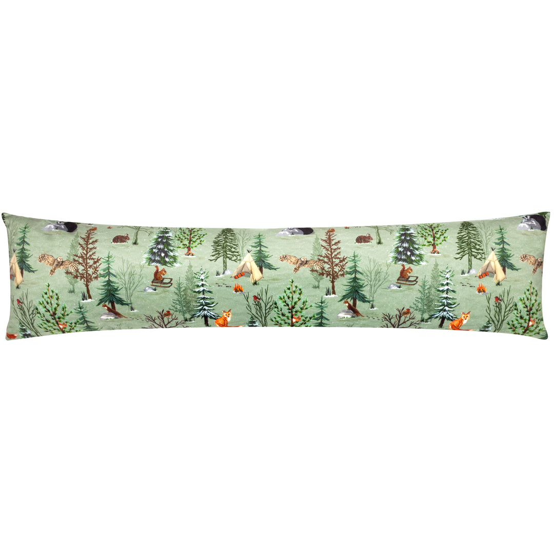 Lodge Wood Draught Excluder Case Oak Green - image 2