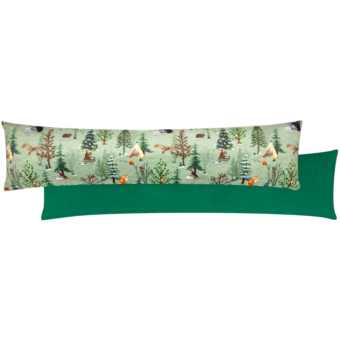 Lodge Wood Draught Excluder Case Oak Green