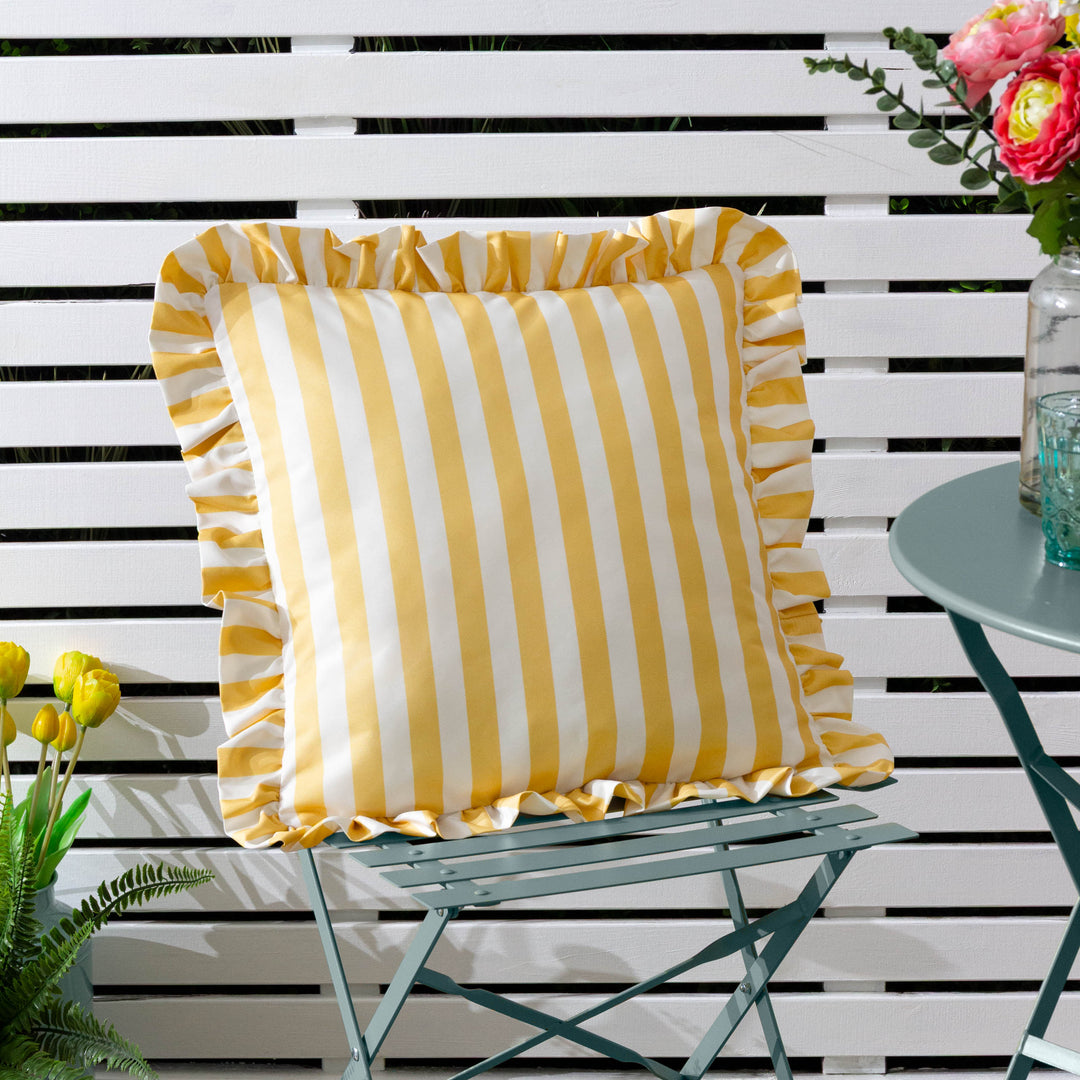 Lottie 45x45 Outdoor Cushion Case Yellow