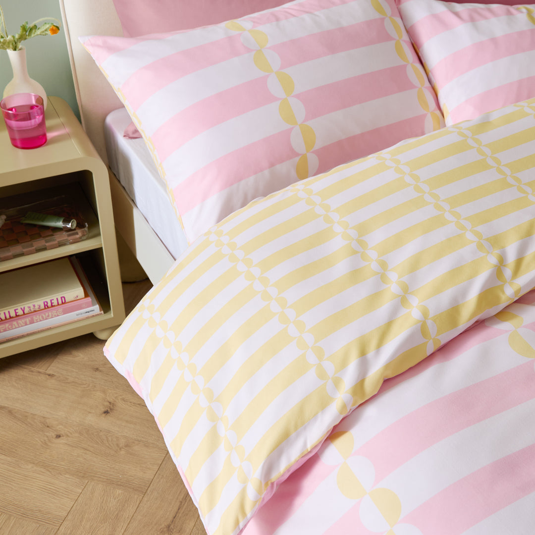 Lottie Single Duvet Set Yellow / Pink - image 3
