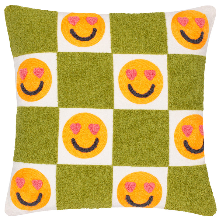 LOVE YOU MORE 45X45 CUSHION CASE GREEN