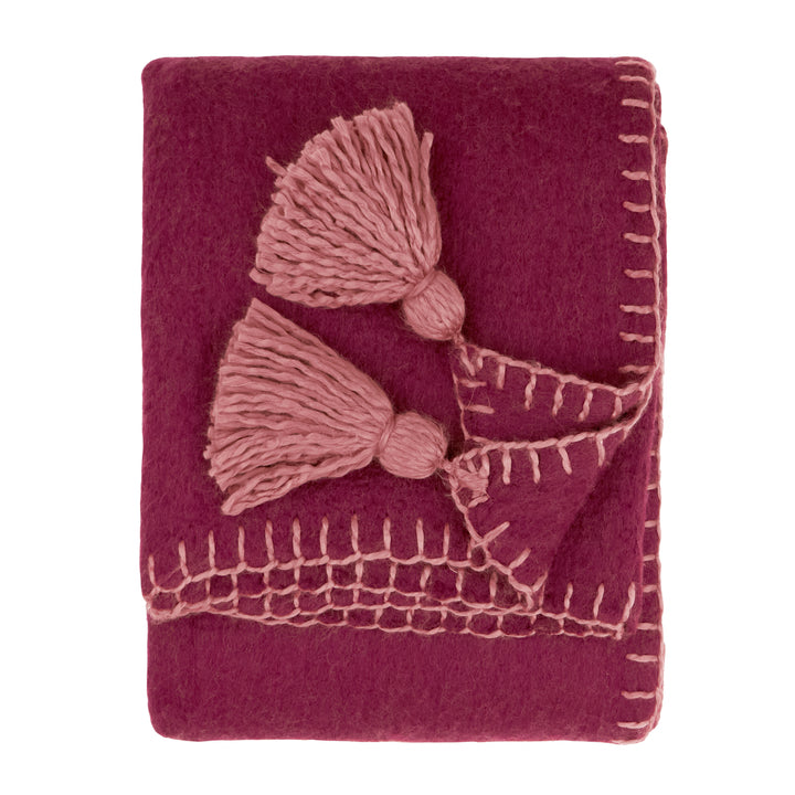Lowen Wool 130x170 Throw Berry / Cotta