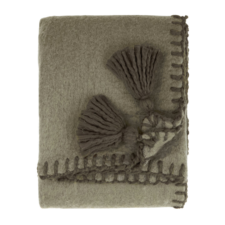 Lowen Wool 130x170 Throw Moss / Lichen
