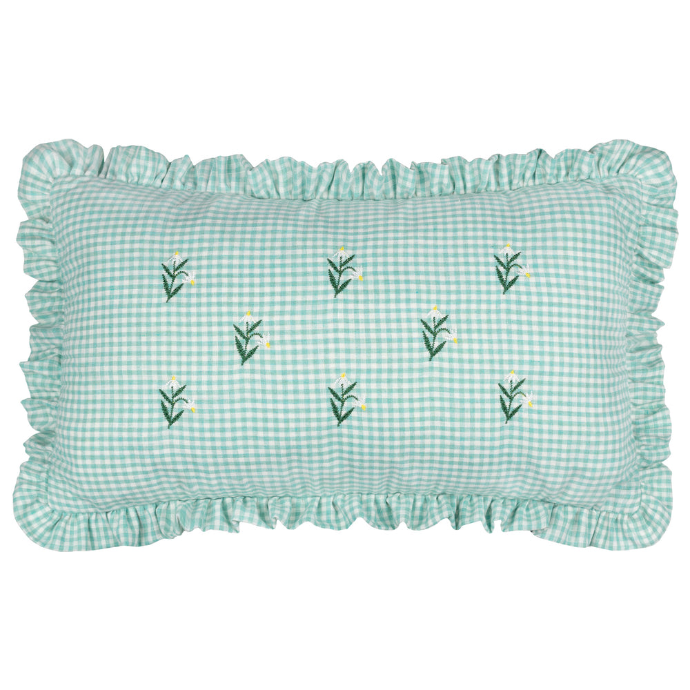 Les Petite Fleurs 30x50 Cushion Case Spring Green - image 2