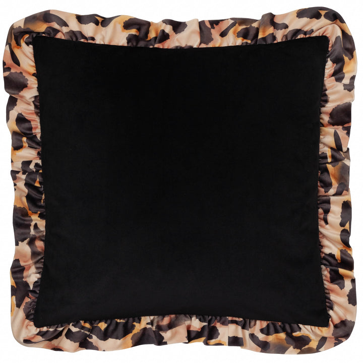 LEOPARD RUFFLE 45X45 CUSHION CASE MULTI