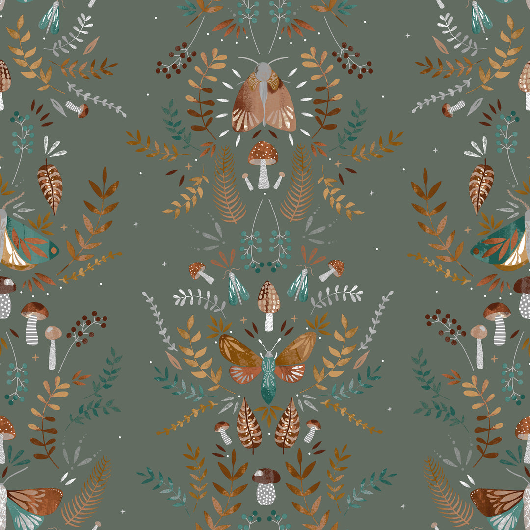 Luna Wood Super King Size Duvet Set Fern Green - image 5