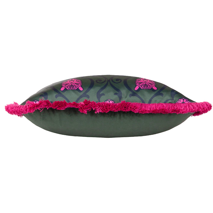 LUPITA 50X50 CUSHION CASE EMERALD/PINK