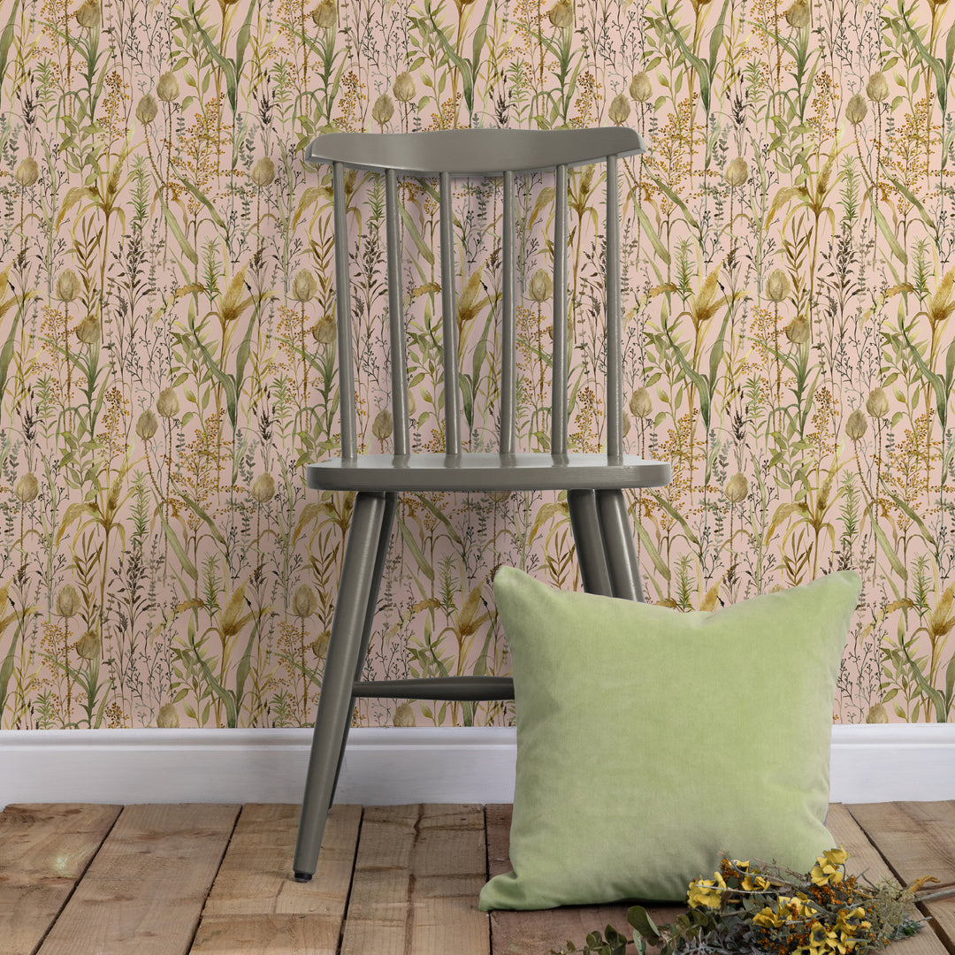 Lydiard Wallpaper Apricot Sample