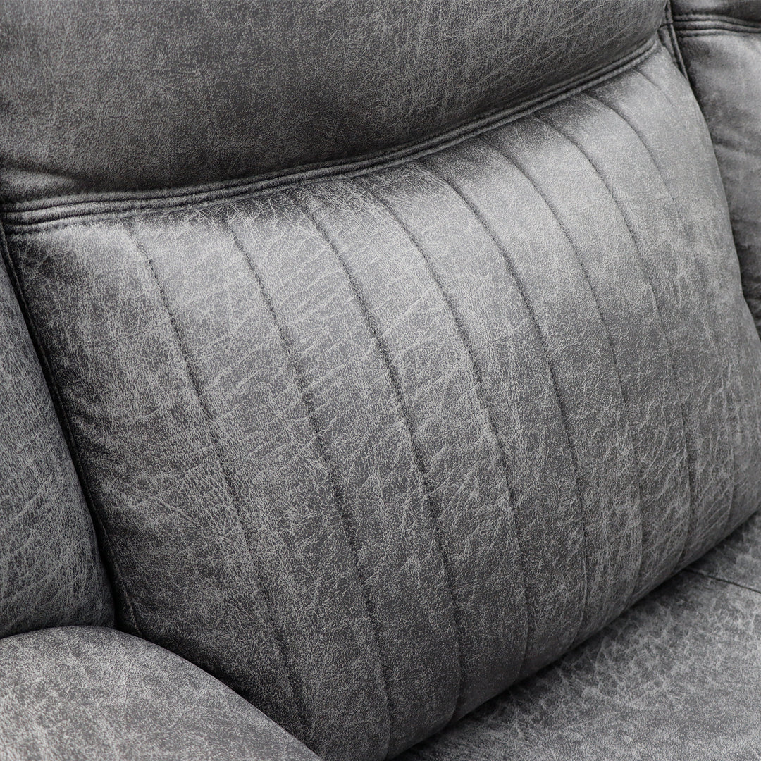 Leon Electric Recliner Sofa Grey 3 Seater