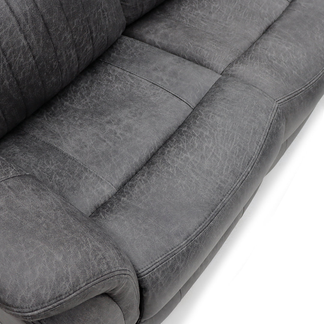 Leon Electric Recliner Sofa Grey 3 Seater