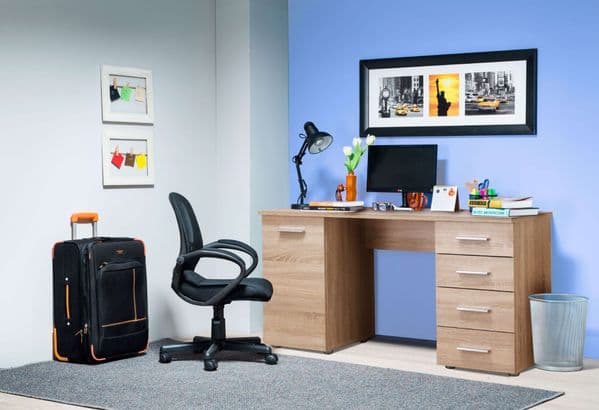 Lavender Sonoma Oak Effect Desk