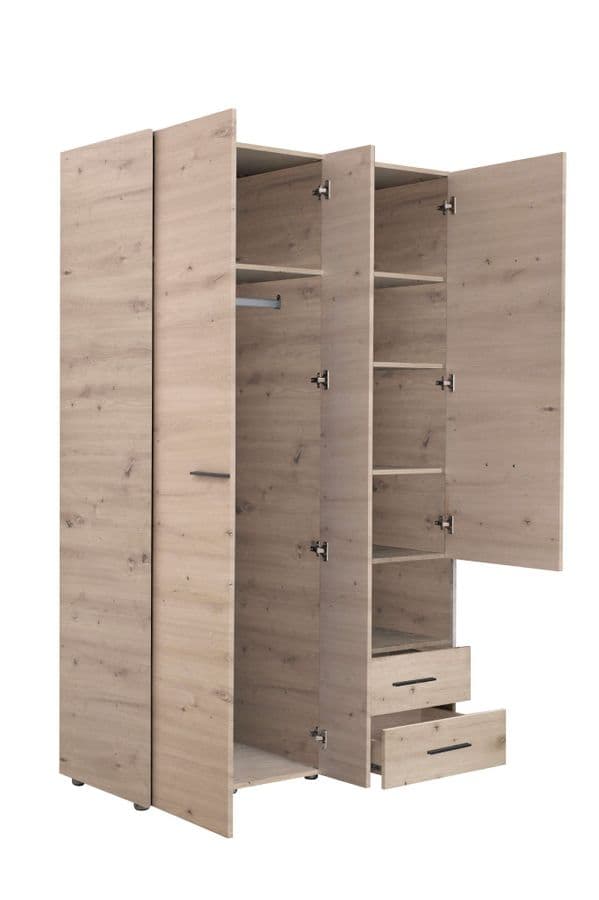 Iris Grey Oak 3 Door Wardrobe