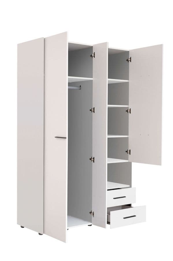 Iris White 3 Door Wardrobe