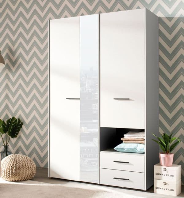 Iris White 3 Door Wardrobe