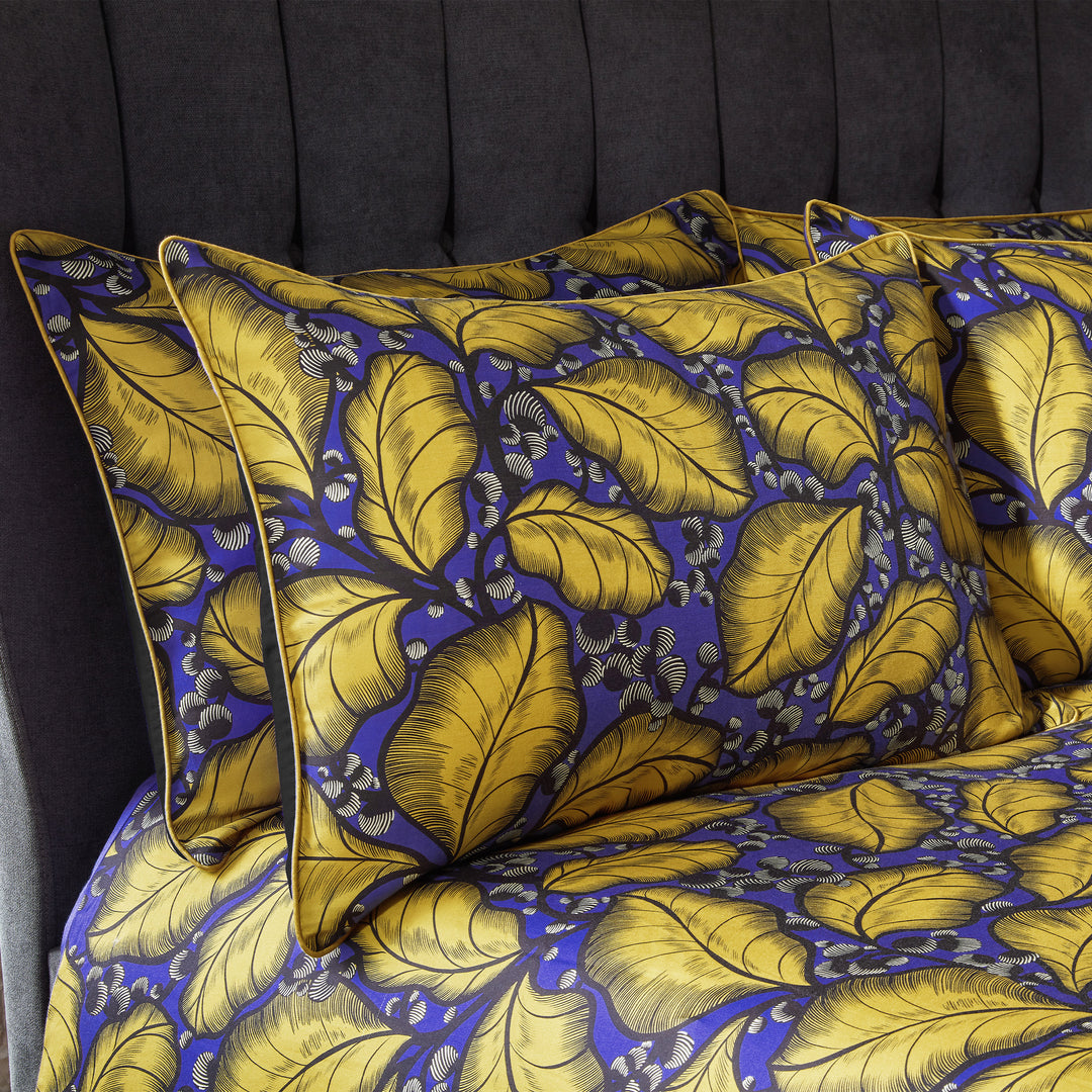 Magali Piped Pillowcase Pairs Ochre