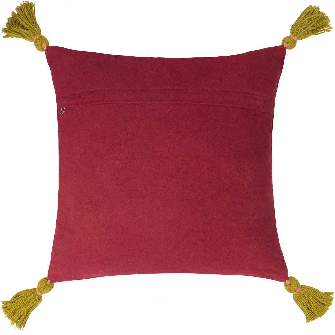 MAGIC MUSHROOMS 45X45 CUSHION CASE RUBY RED