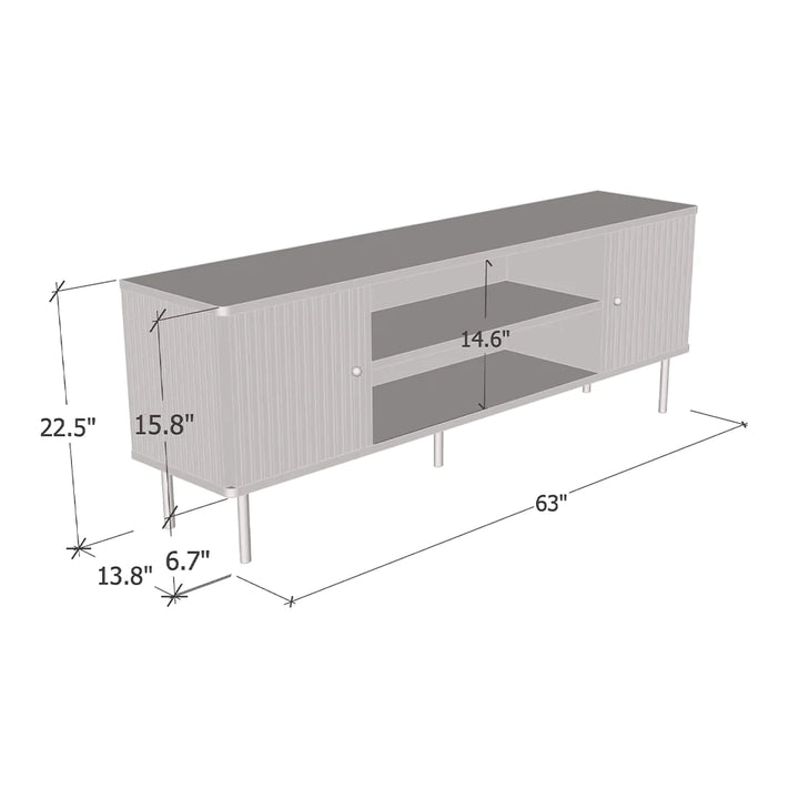Lavender Black And Gold TV Unit