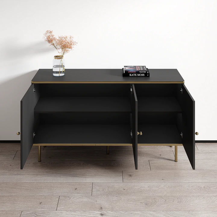 Lavender Black And Gold 3 Door Sideboard