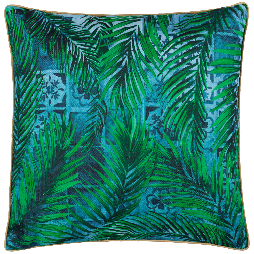 Majorelle Palm 50x50 Outdoor Cushion Case Azure - image 2