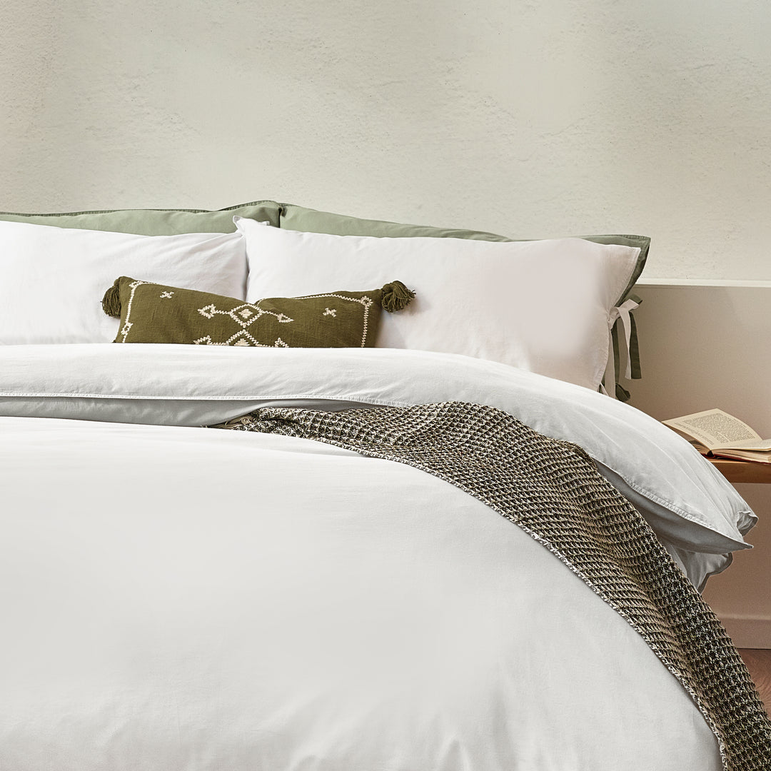 Mallow Bow Tie Single Duvet Set Warm White - image 3