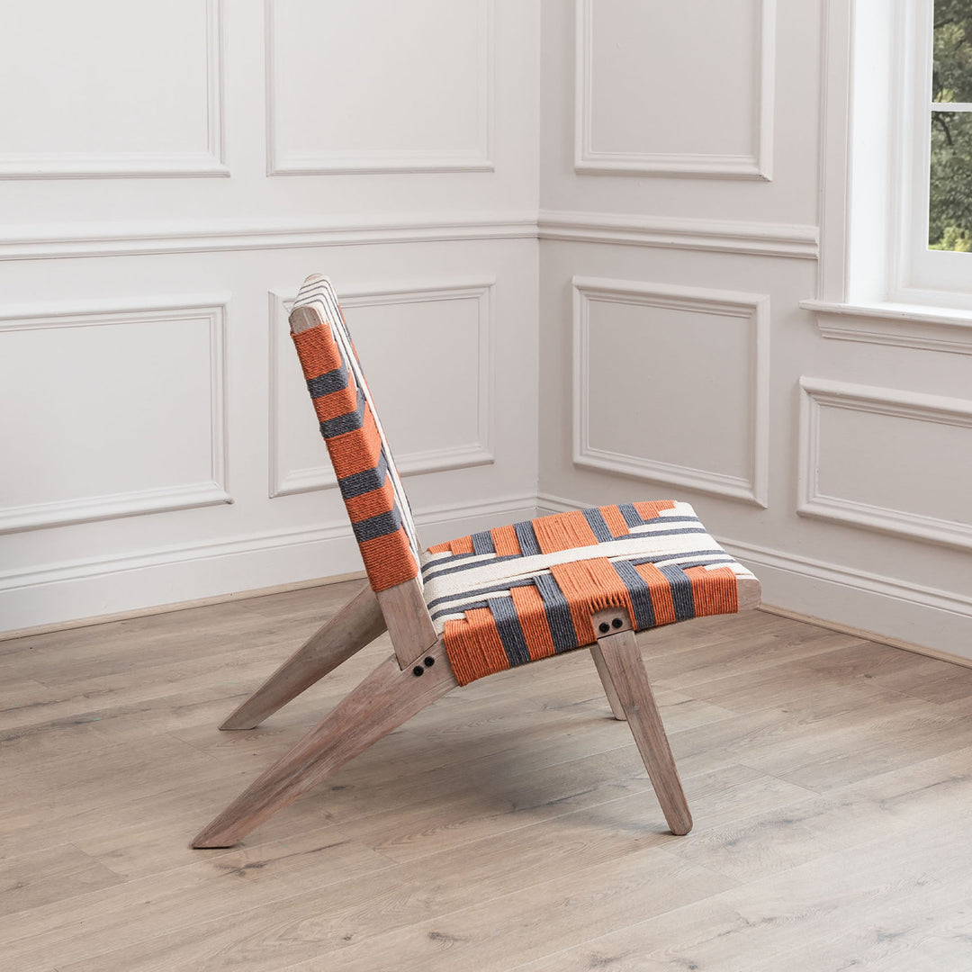 MANALI WOVEN CHAIR ORANGE KILM