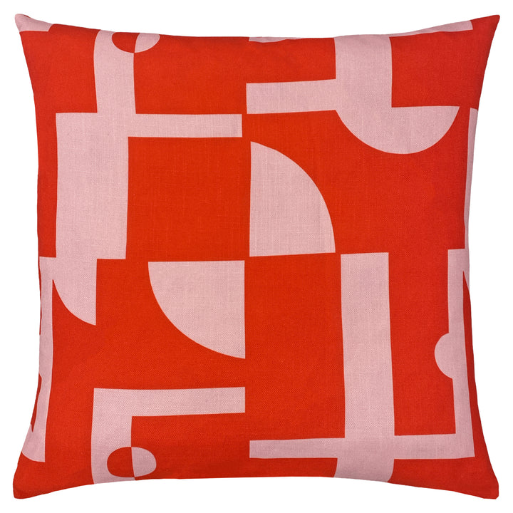 MANHATTEN 50X50 CUSHION CASE PINK/RED