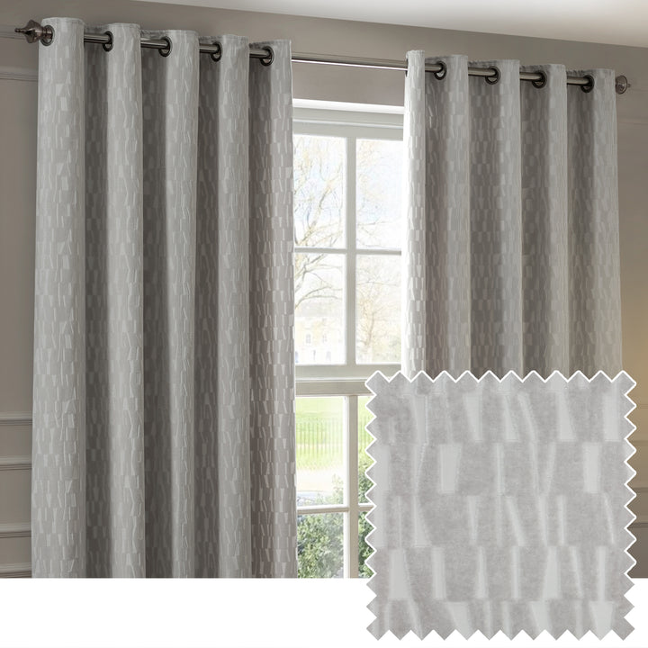 Manhattan 229x229 Eyelet Curtains Silver