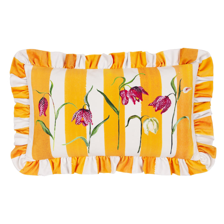 MARAIS FRITILLARIES 30X50 CUSHION CASE YELLOW