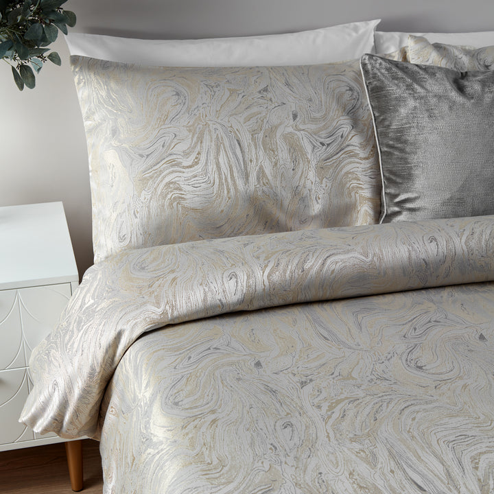Marble King Size Duvet Set Oyster - image 2