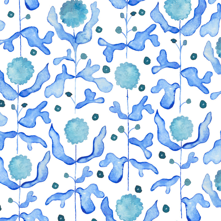Mariani Wallpaper Cobalt Sample - image 3