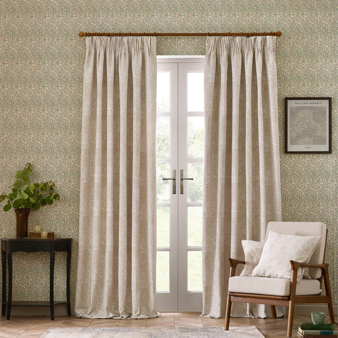 MARIGOLD 117X137 PENCIL PLEAT CURTAINS STONE