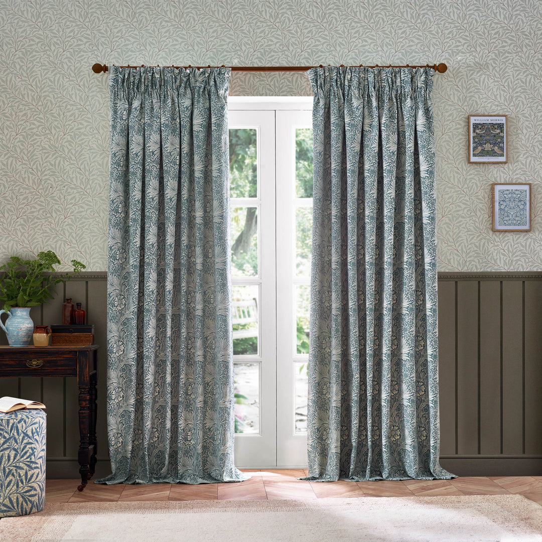 Marigold 167x137 Pencil Pleat Curtains Indigo - image 7