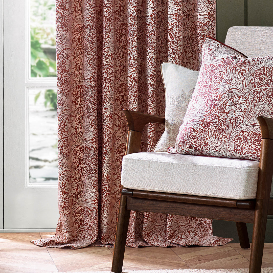 MARIGOLD 167X137 PENCIL PLEAT CURTAINS RUSSET