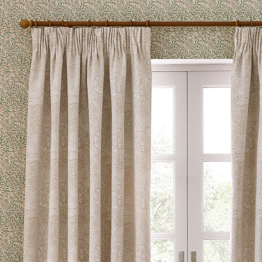 MARIGOLD 167X137 PENCIL PLEAT CURTAINS STONE