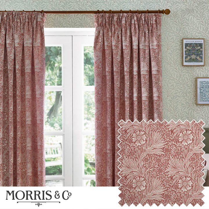 MARIGOLD 167X182 PENCIL PLEAT CURTAINS RUSSET