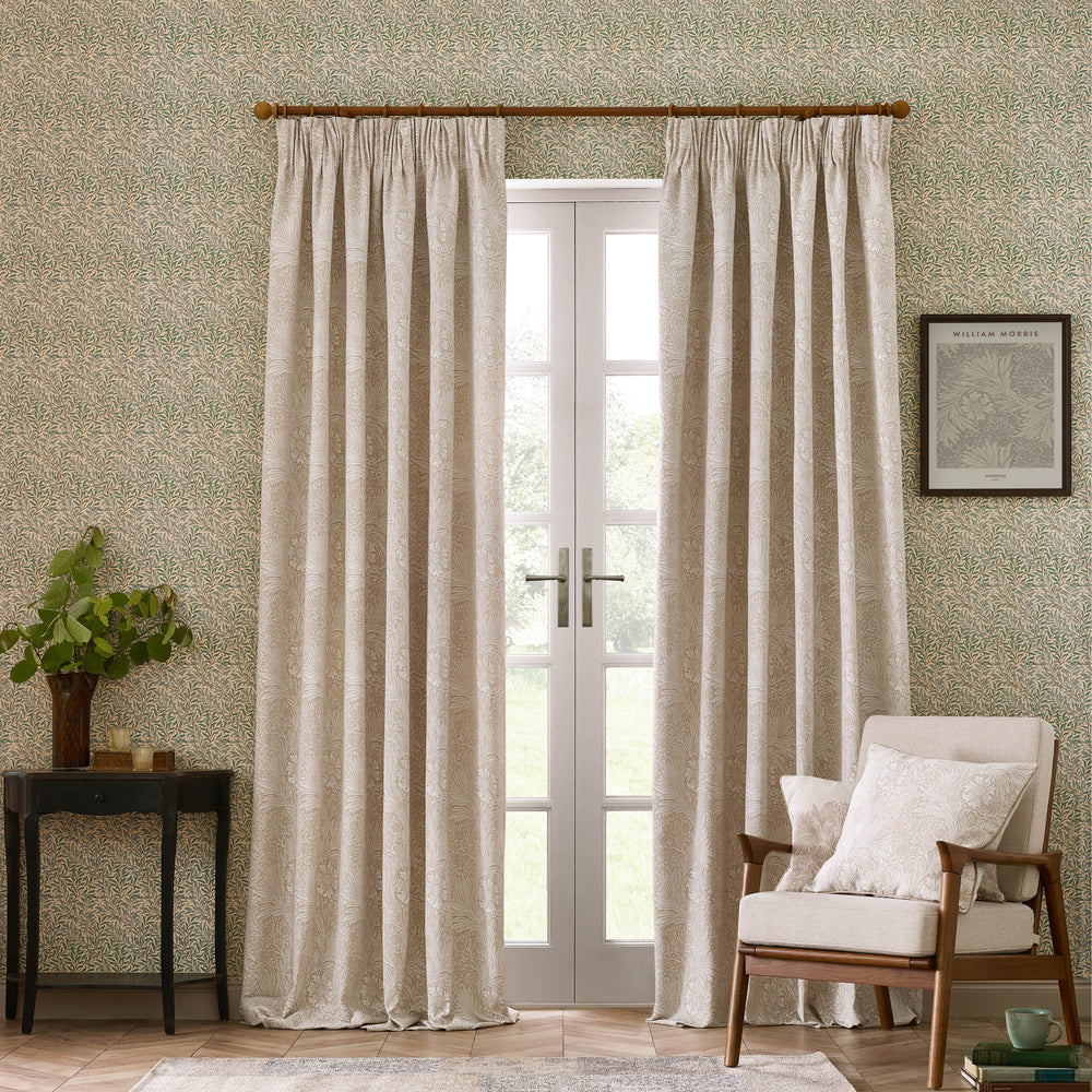 Marigold 167x182 Pencil Pleat Curtains Stone - image 2