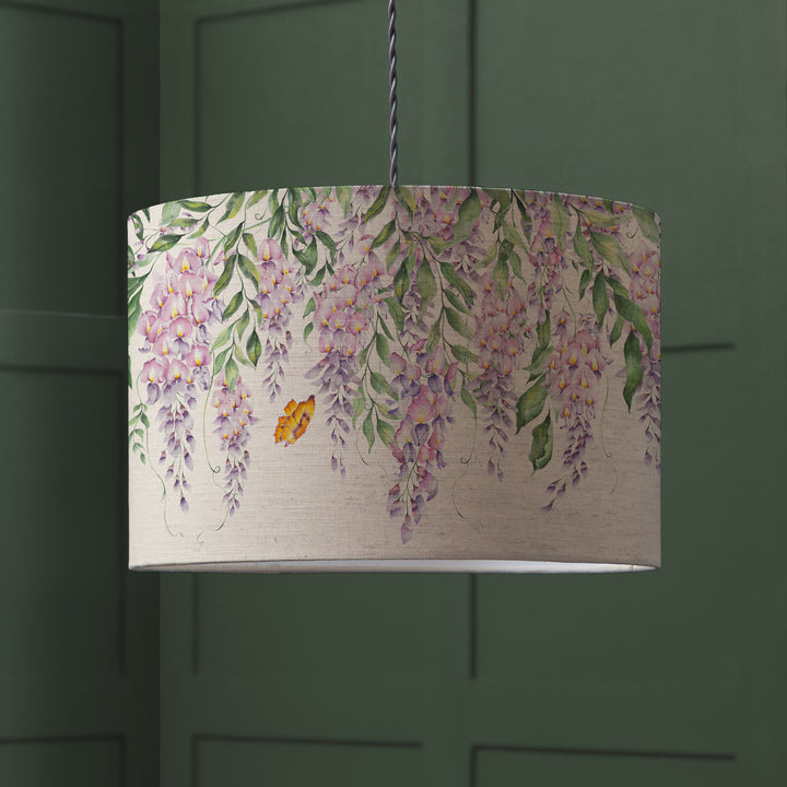 MARIPOSA CREAM EVA 30CM LAMPSHADE PURPLE