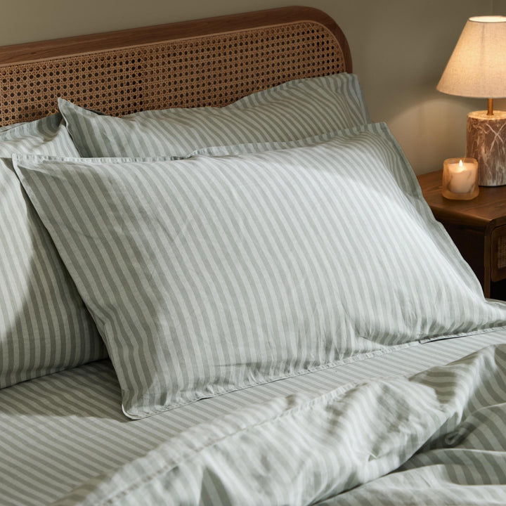 Marlow Stripe Single Duvet Set Artichoke/Sage - image 4