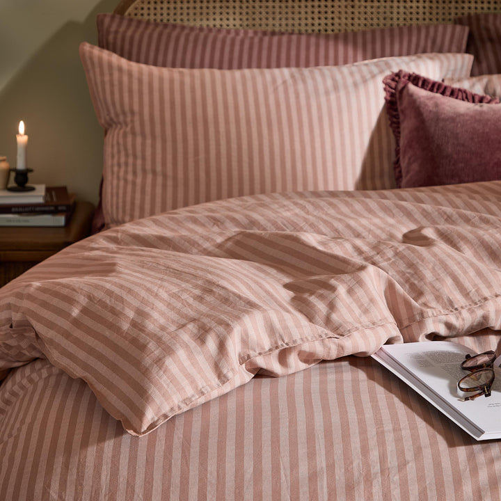 Marlow Stripe Double Duvet Set Maple/Sandalwood - image 2