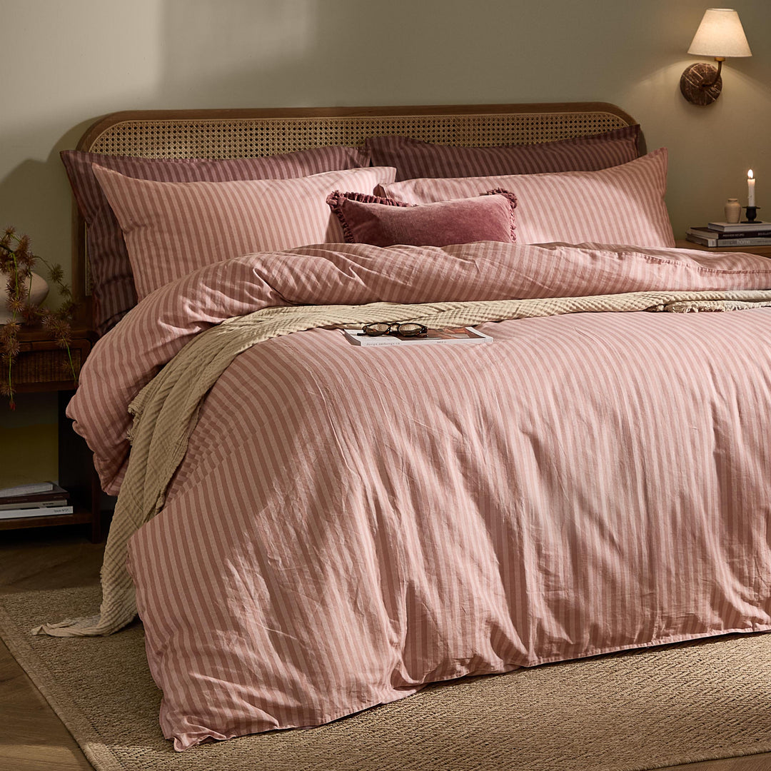Marlow Stripe Double Duvet Set Maple/Sandalwood - image 3