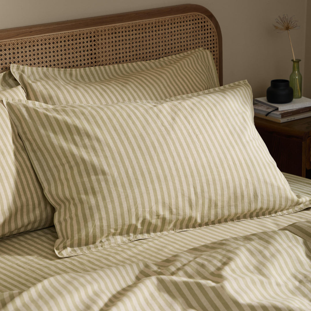 Marlow Stripe Double Duvet Set Oregano/Shell - image 4