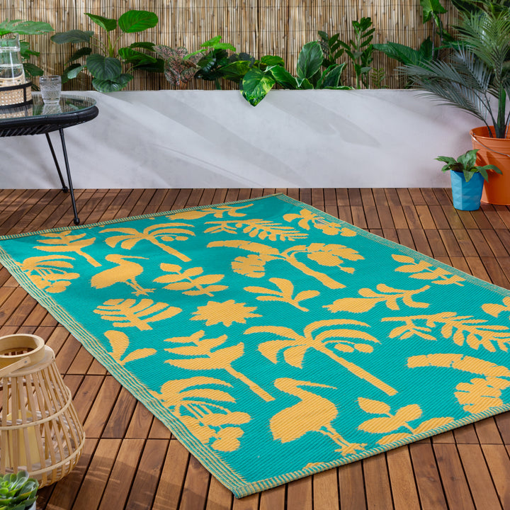 MARULA 120X180 OUTDOOR RUG YELLOW/TEAL
