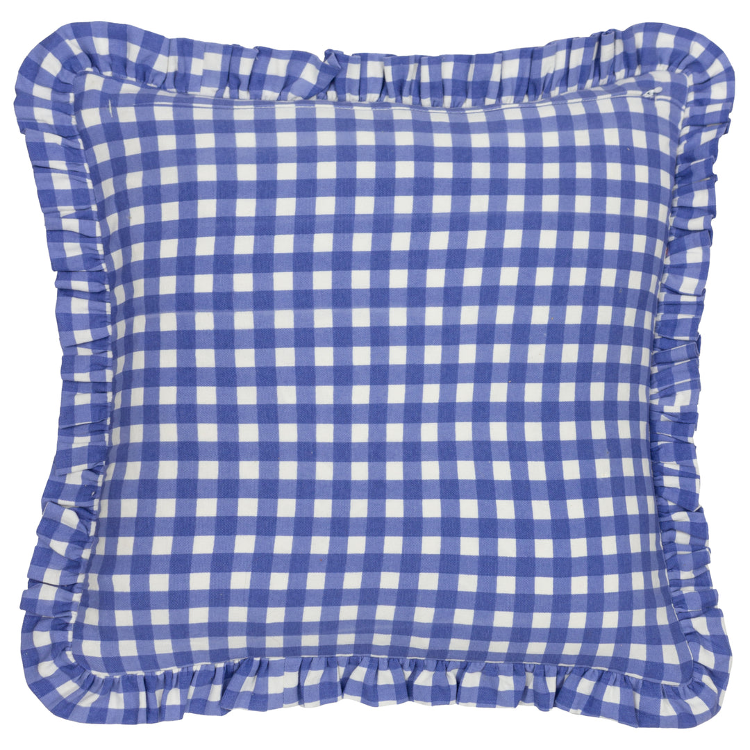 MAUDE GINGHAM 45X45 CUSHION CASE BLUE