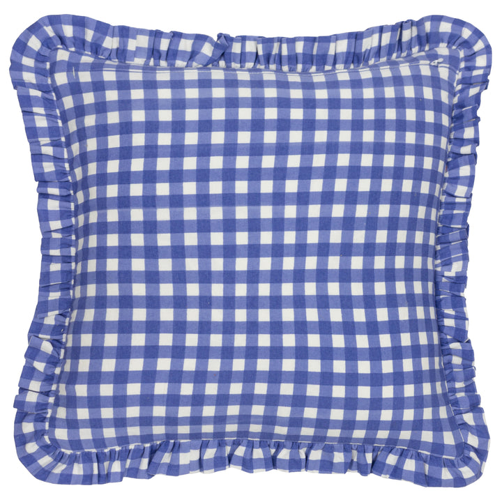 MAUDE GINGHAM 45X45 CUSHION CASE BLUE