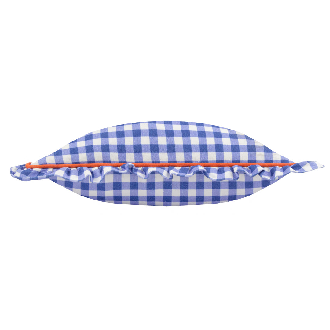 MAUDE GINGHAM 45X45 CUSHION CASE BLUE