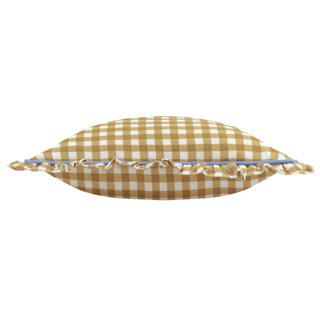 MAUDE GINGHAM 45X45 CUSHION CASE GOLD