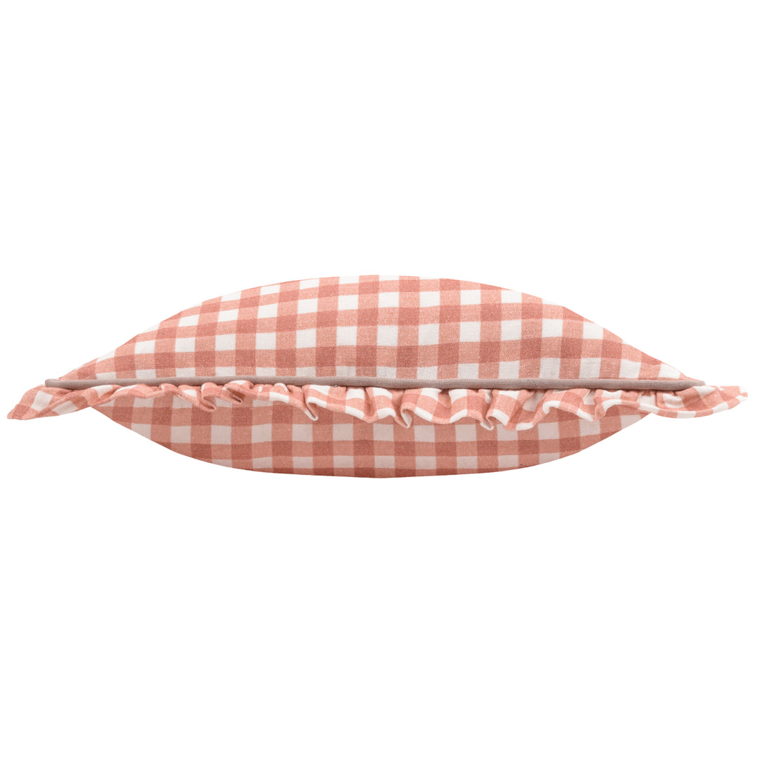 MAUDE GINGHAM 45X45 CUSHION CASE ROSE