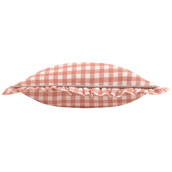MAUDE GINGHAM 45X45 CUSHION CASE ROSE